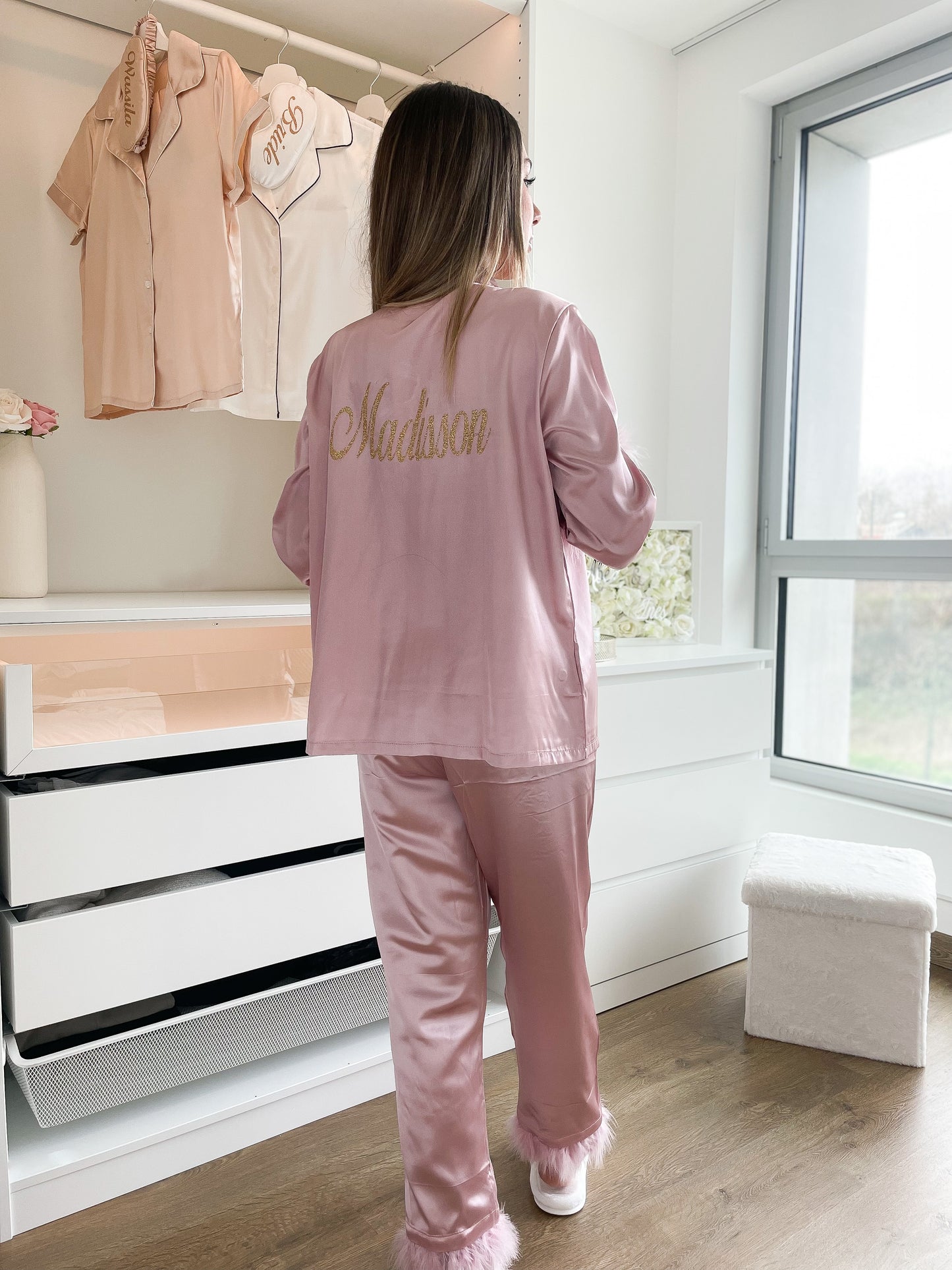 PYJAMA À PLUME ROSE