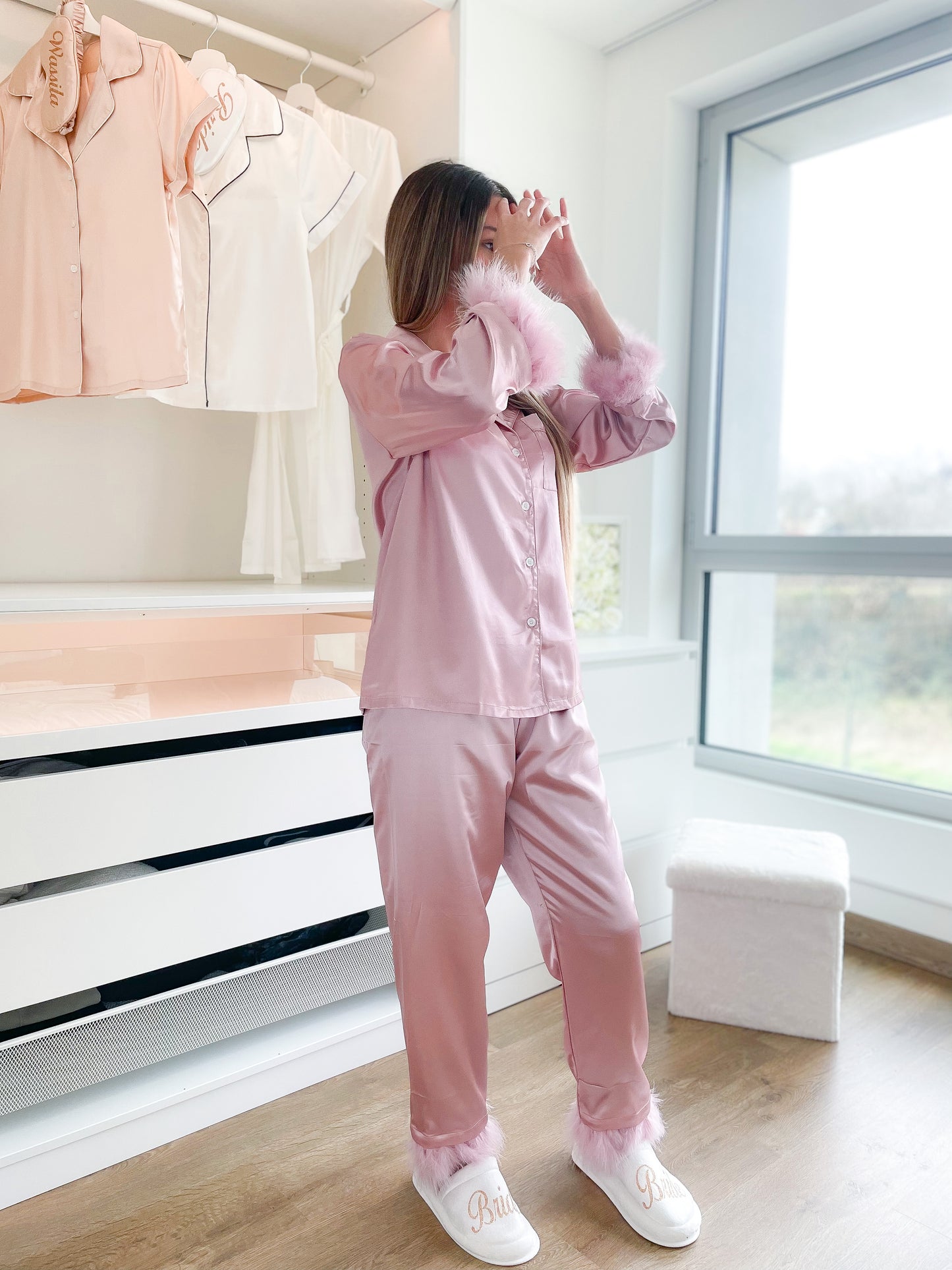 PYJAMA À PLUME ROSE