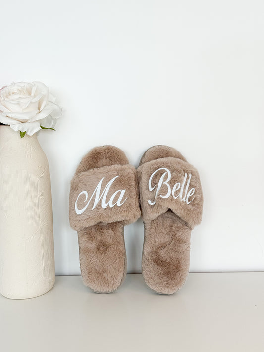 CHAUSSONS FLUFFY BEIGE